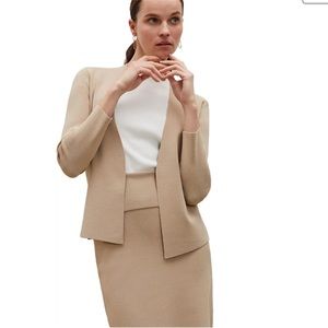 MM. Lafleur Woolf Jardigan Open Front Knit Jacket Women’s Medium Taupe Cardigan